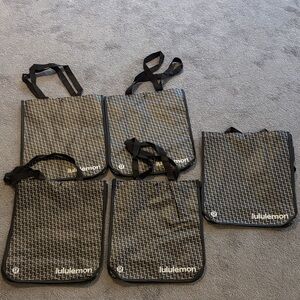 Lululemon Black and Gray Tote Bags set